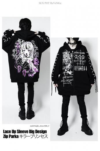 SEXPOT ReVeNGe】 キラープリンセス LACE UP SLEEVE BIG DESIGN ジップ