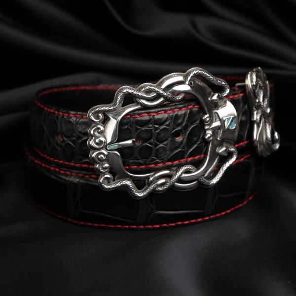 CELINE 23AW クロコダイル ベルト 75 CELINE (セリーヌ) 馬車バックル