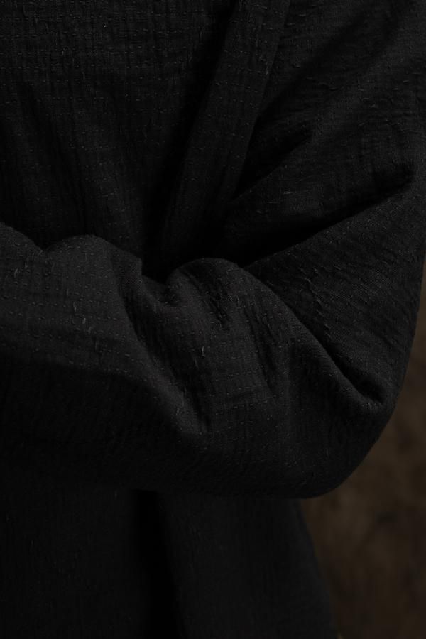 PORTER CLASSIC】SASHIKO STRETCH V-NECK LONG SLEEVE SHIRT -SLOW&STEADY