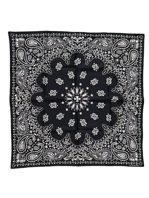 CHROME HEARTSクロムハーツシルクバンダナ black- 夜型大型セレクト