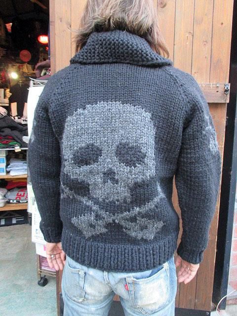 KANATA/カナタカウチン 独占販売モデル スカル柄 black/grey - 夜型