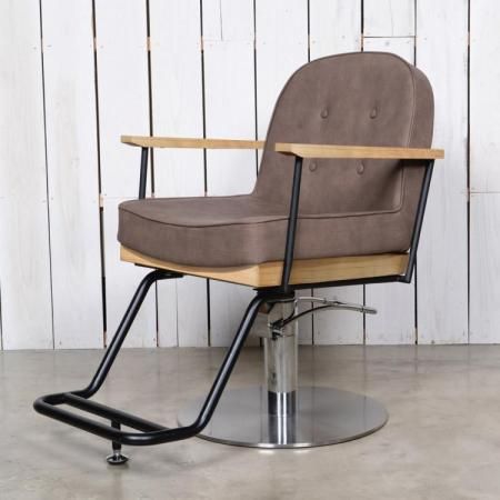 美容室向け スタイリングチェア crel(クレル) ブラウンアッシュ 業務用