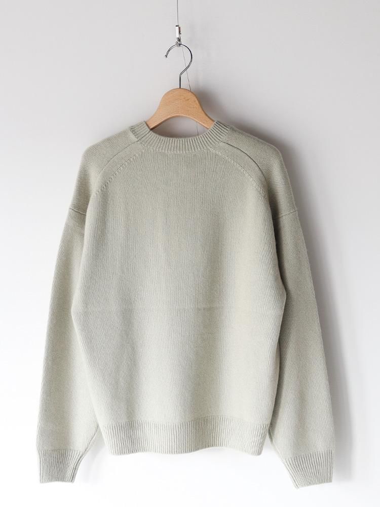 AURALEE women's / BABY CASHMERE KNIT P/O (TOP LIGHT KHAKI