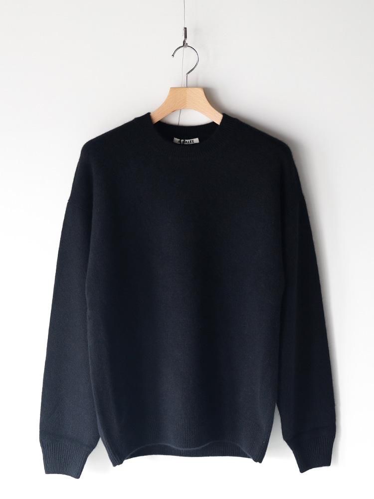 AURALEE women's / BABY CASHMERE KNIT P/O (TOP BLACK) - TROUPE