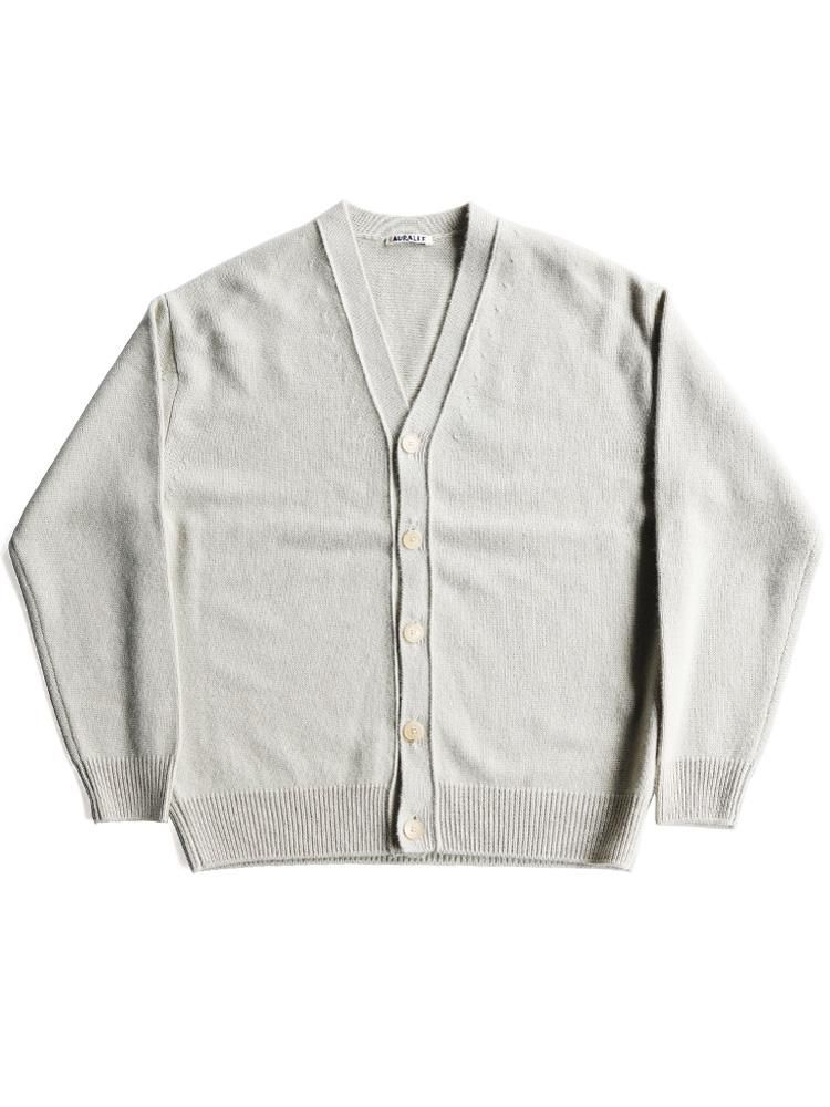 AURALEE women's / BABY CASHMERE KNIT CARDIGAN (TOP LIGHT KHAKI