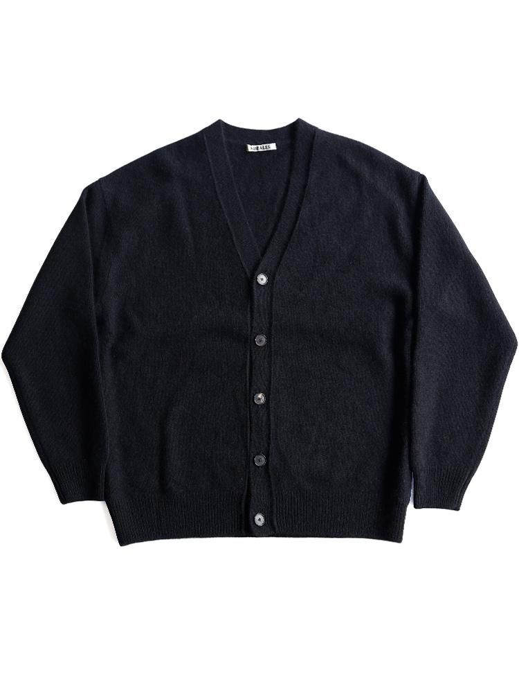 AURALEE women's / BABY CASHMERE KNIT CARDIGAN (TOP BLACK) - TROUPE