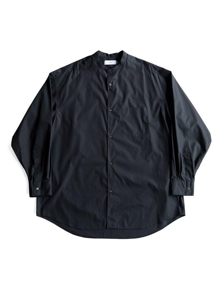 Graphpaper / BROAD L/S OVERSIZED BAND COLLAR SHIRT (BLACK