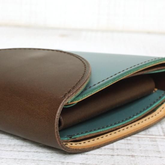 KUBIKI LEATHER クビキレザー｜KUBIKI LEATHER SHORT WALLET (BROWN)