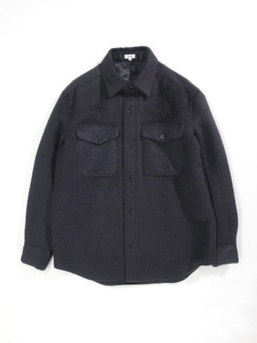 Scye アルパカシャギー シャツジャケット（ダークネイビー）【メンズ