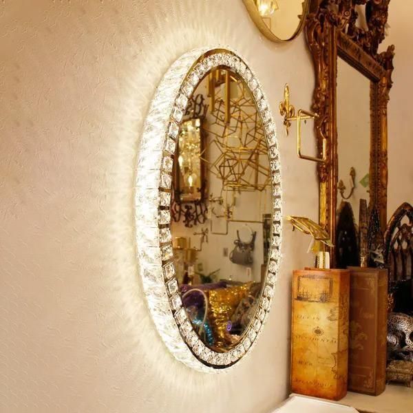 調光可能！キラキラLIGHT♪ LED照明付きウォール女優ミラー♪ Mサイズ