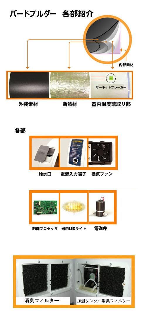 バードブルダーS 育雛器・ヒナ飼育ケース - 酸素濃度自動調整保育器