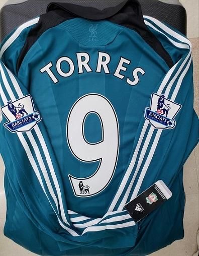 リバプール（3rd）08/09 長袖 トーレス＃9 +パッチ付！