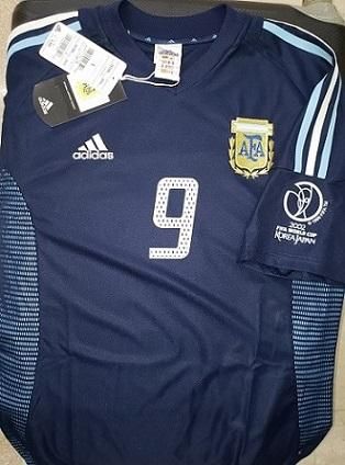 アルゼンチン（A）2002 W杯 バティストゥータ＃9 日韓W杯パッチ付。