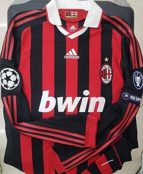 ACミラン（H）選手支給、長袖 09/10 UEFA CL用 ベッカム＃32