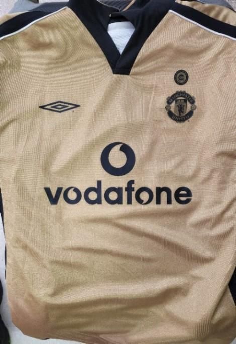 マンチェスターU（AWAY 100周年）01/02 長袖 ベッカム＃7 +