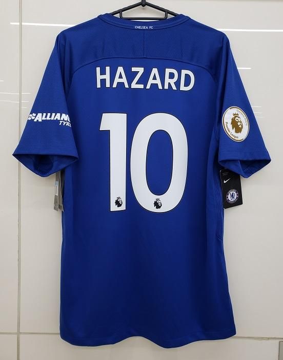 チェルシー（H）17/18 アザール＃10 + パッチ ＆ 袖スポンサー付き！