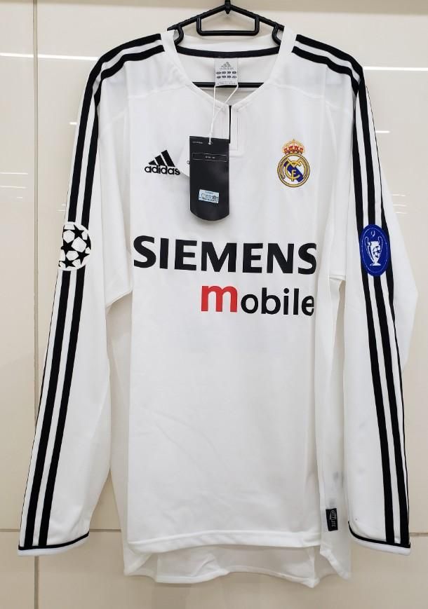 レアル、マドリード（H) 03/04 長袖 CL用N&N付き ベッカム＃23 +