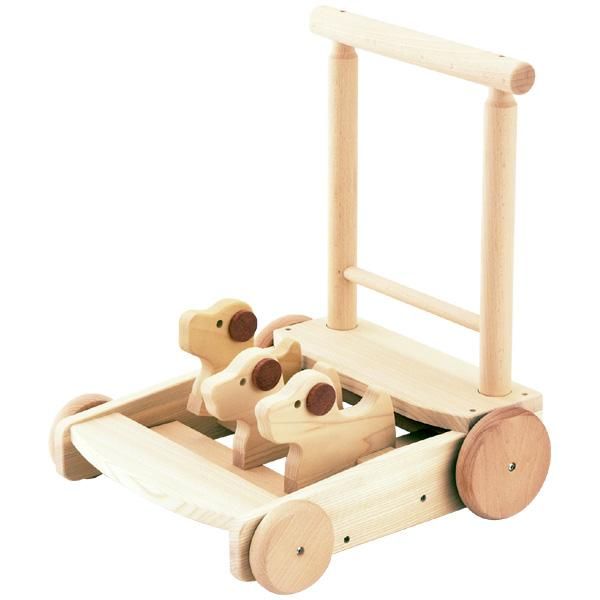 平和工業］Mocco モッコ 森の押車（いぬ） - 木のおもちゃ 赤ちゃんの