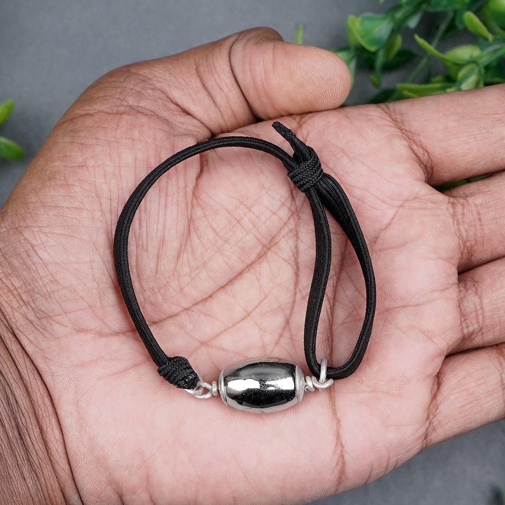 パラド・バレル・ブレスレット（シルバーキャップ＆ゴム紐）（受注製作