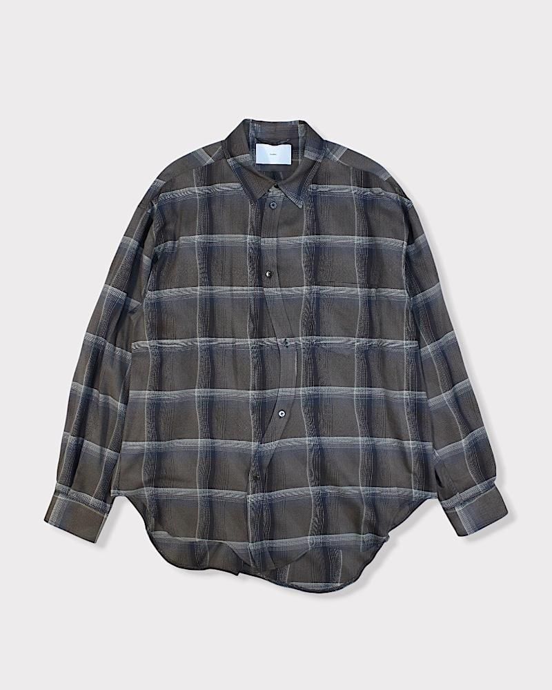 SUGARHILL】OMBRE PLAID STAGGER SHIRTS(DARK PURPLE)｜シュガーヒル