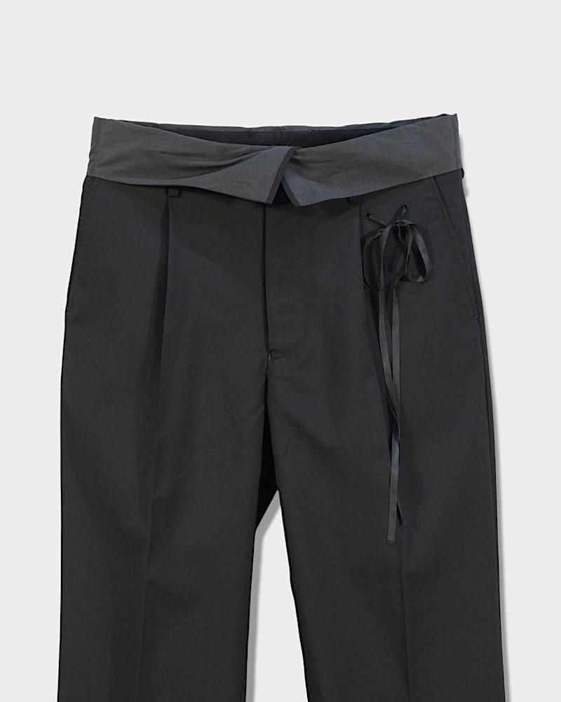 Midorikawa ONE TUCK SLACKS(Black)｜ミドリカワ スラックス