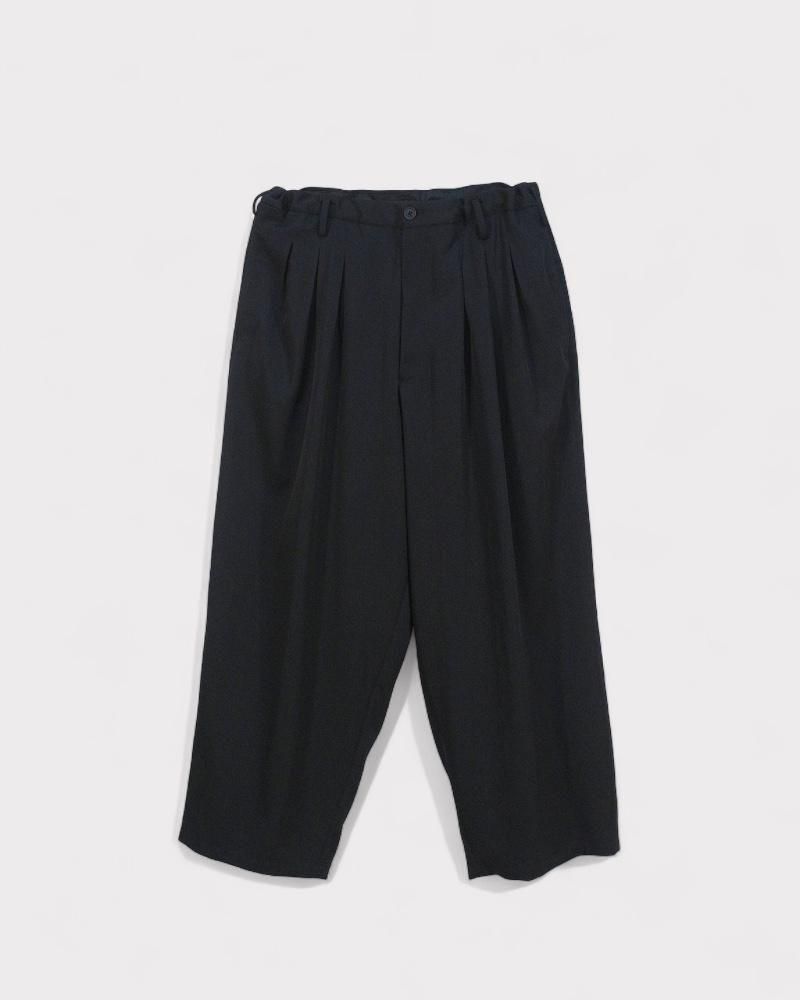 Yohji Yamamoto POUR HOMME】WOOL GABARDINE 12 TUCKS PANTS｜ヨウジ
