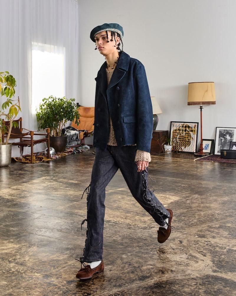 SUGARHILL】SUEDE LEATHER BLOUSON(DARK NAVY)｜シュガーヒル アウター