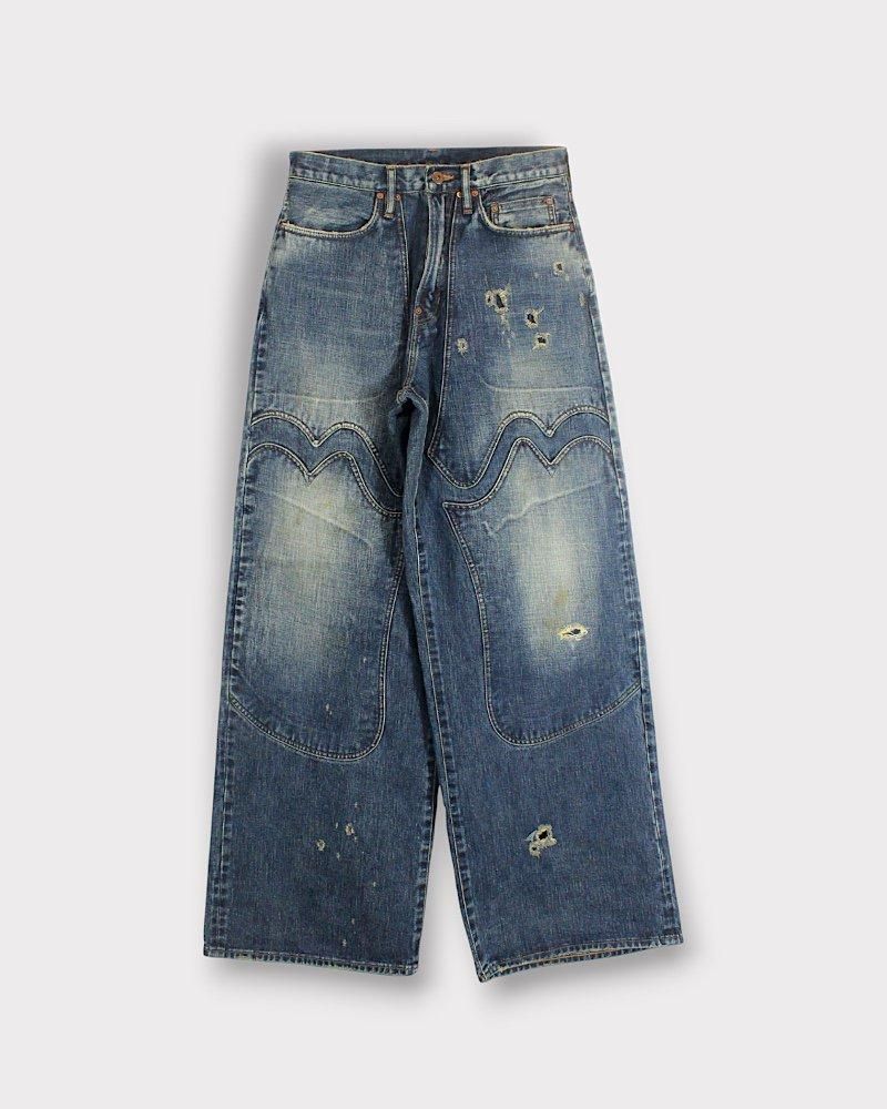 SUGARHILL FADED MODERN WESTERN DENIM WIDE TROUSERS｜シュガーヒル