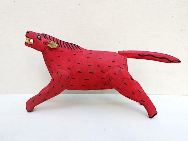 オアハカ 木彫り人形 | サンチアゴ 赤いウマ - メキシコ雑貨とメキシコ