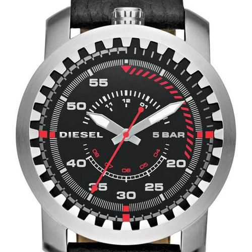 ディーゼル 時計 メンズ リグ DZ1750 ブラックダイアル×ブラックレザー