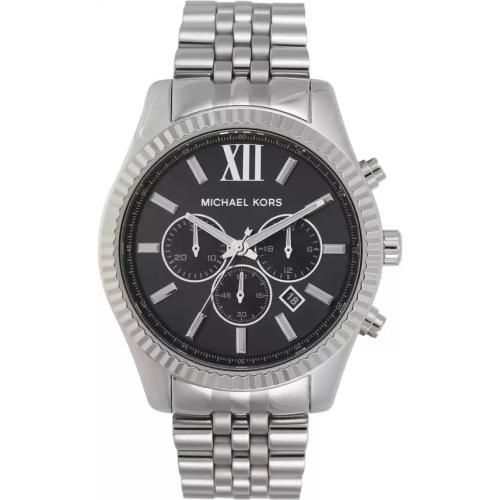 マイケルコース 時計 メンズ レキシントン MK8602 ブラック×シルバー