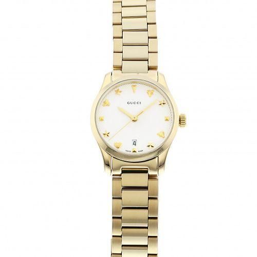 グッチ 時計 レディース G-タイムレス YA126576A ホワイト×ゴールド