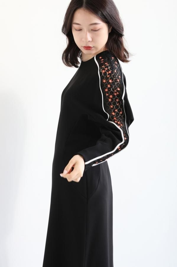 Mame Kurogouchi(マメ) Osmanthus Motif Embroidery Dress - YAMAROKU