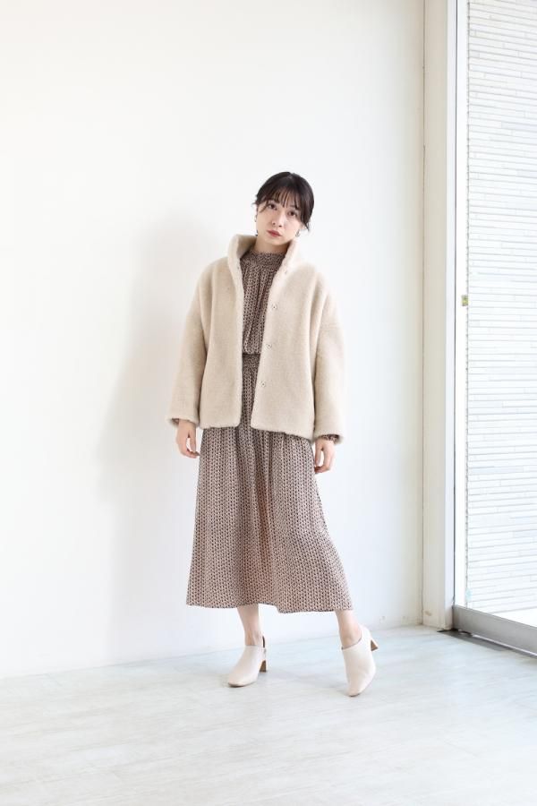 Ballsey(ボールジィ) ボアスライバー スタンドカラーショートコート