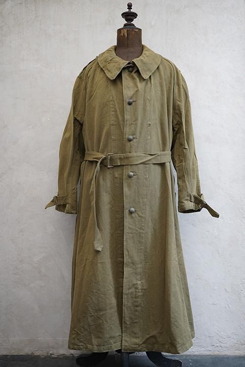 1950's French military M35 linen cotton motorcycle coat - フレンチ