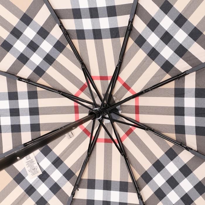 新品】 折り畳み傘 チェックアンブレラ 102cm , [長さ]45cm , [持ち手