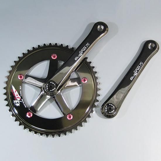 Sugino SUPER ZEN S3 BLACK CRANKSET スギノ スーパー 禅 ブラック