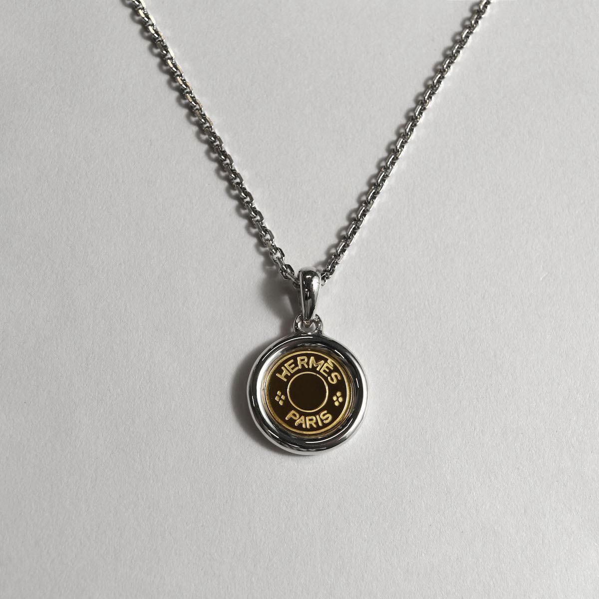 レディース] エルメス セリエネックレス シルバーxゴールド コンビ