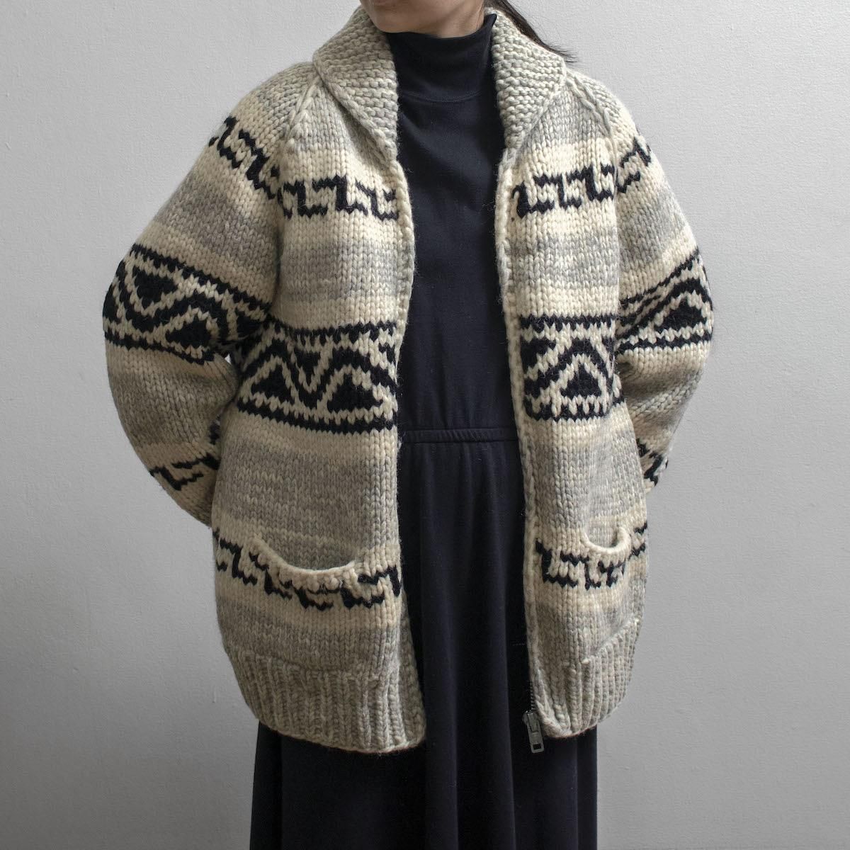 レディース] カナダ製 KANATA カウチンセーター ビッグサイズ ハンド