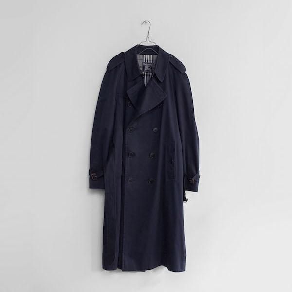 メンズ] 80's~ イングランド製 バーバリー トレンチコート ネイビー