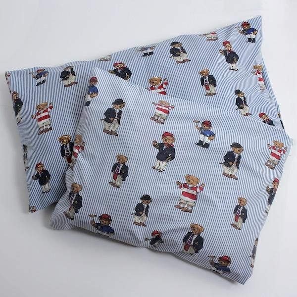 90's USA製 ラルフローレン ポロベア ピローケース [Ralph Lauren] 枕
