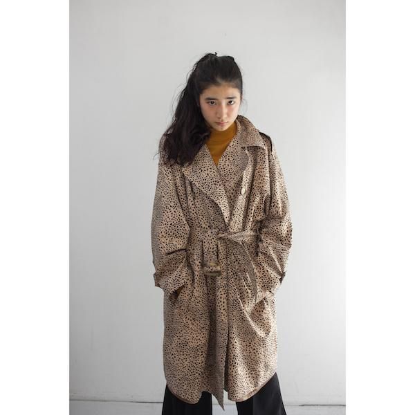Sautum] レディース 90's~ Yves Saint Laurent レオパード柄 トレンチ