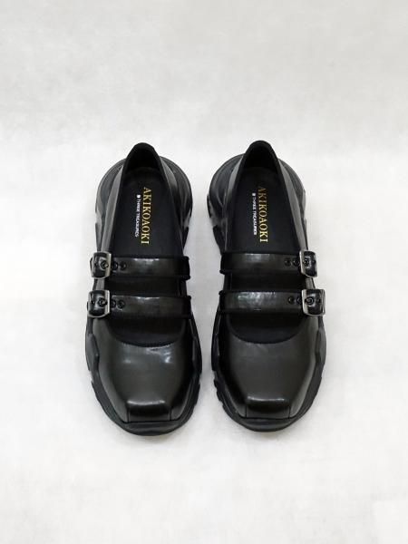 AKIKOAOKI shoes アキコアオキシューズ Gemini faux leather Black