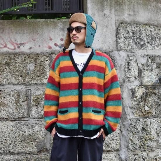 キャルオーライン ( CAL O LINE ) STRIPE MOHAIR CARDIGAN / ボーダー