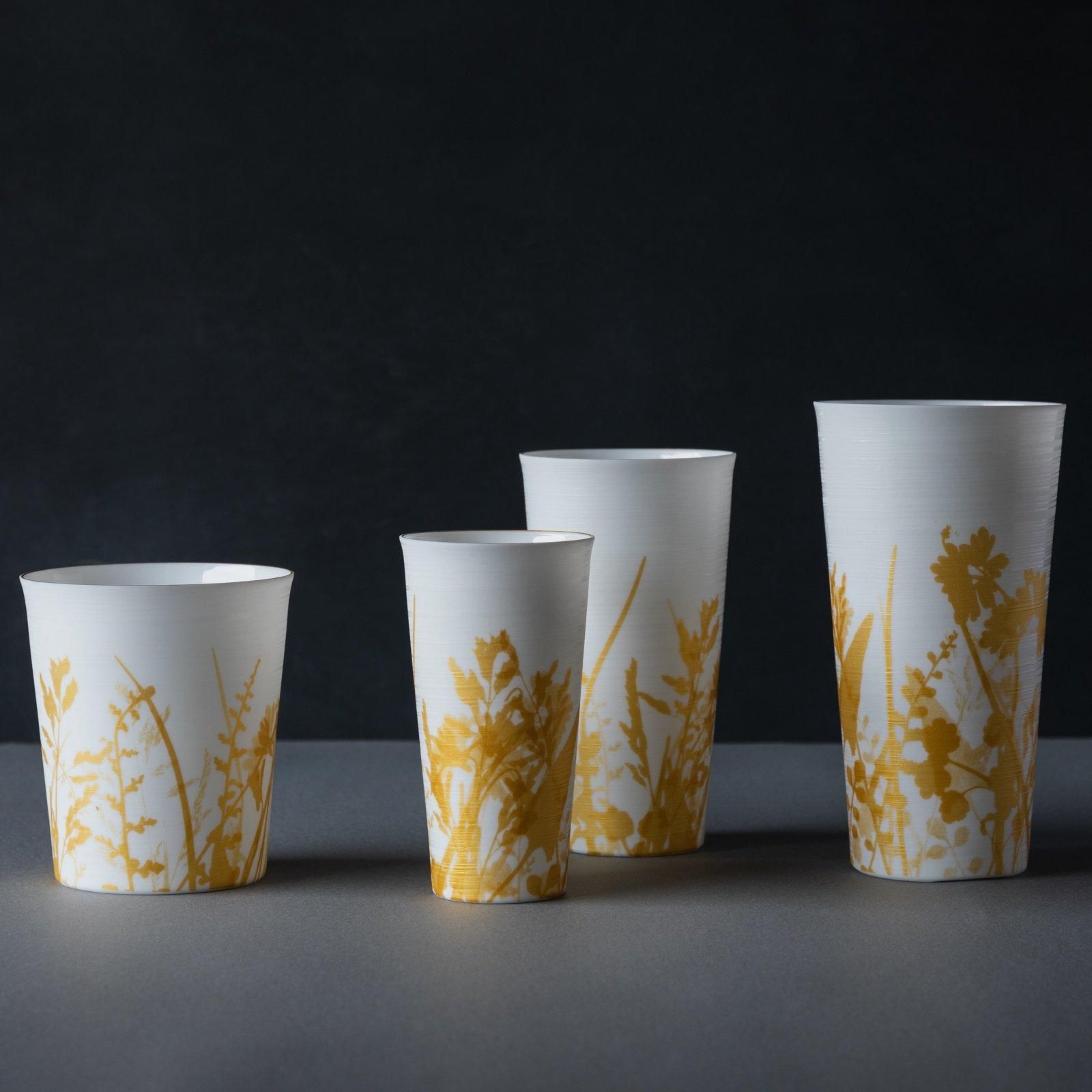 エッグシェル シルエット タンブラー L Gold - 有田焼窯元 やま平窯