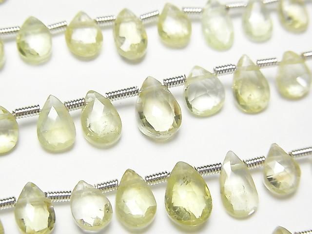 動画】宝石質クリソベリルAAA ペアシェイプ ブリオレットカット 半連/1