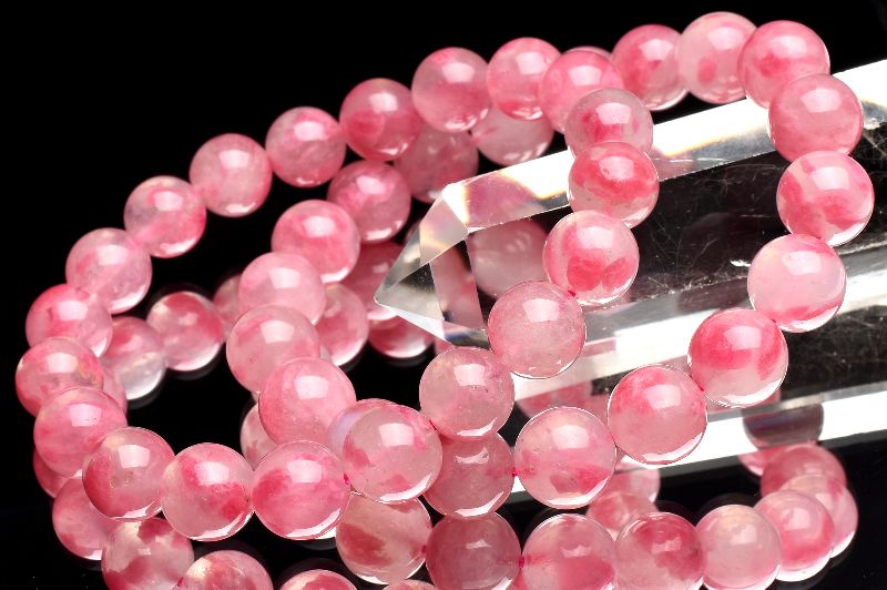 希少◇高発色 ロードナイトシリカ 11.5mm ブレスレット 1個売り _B1346