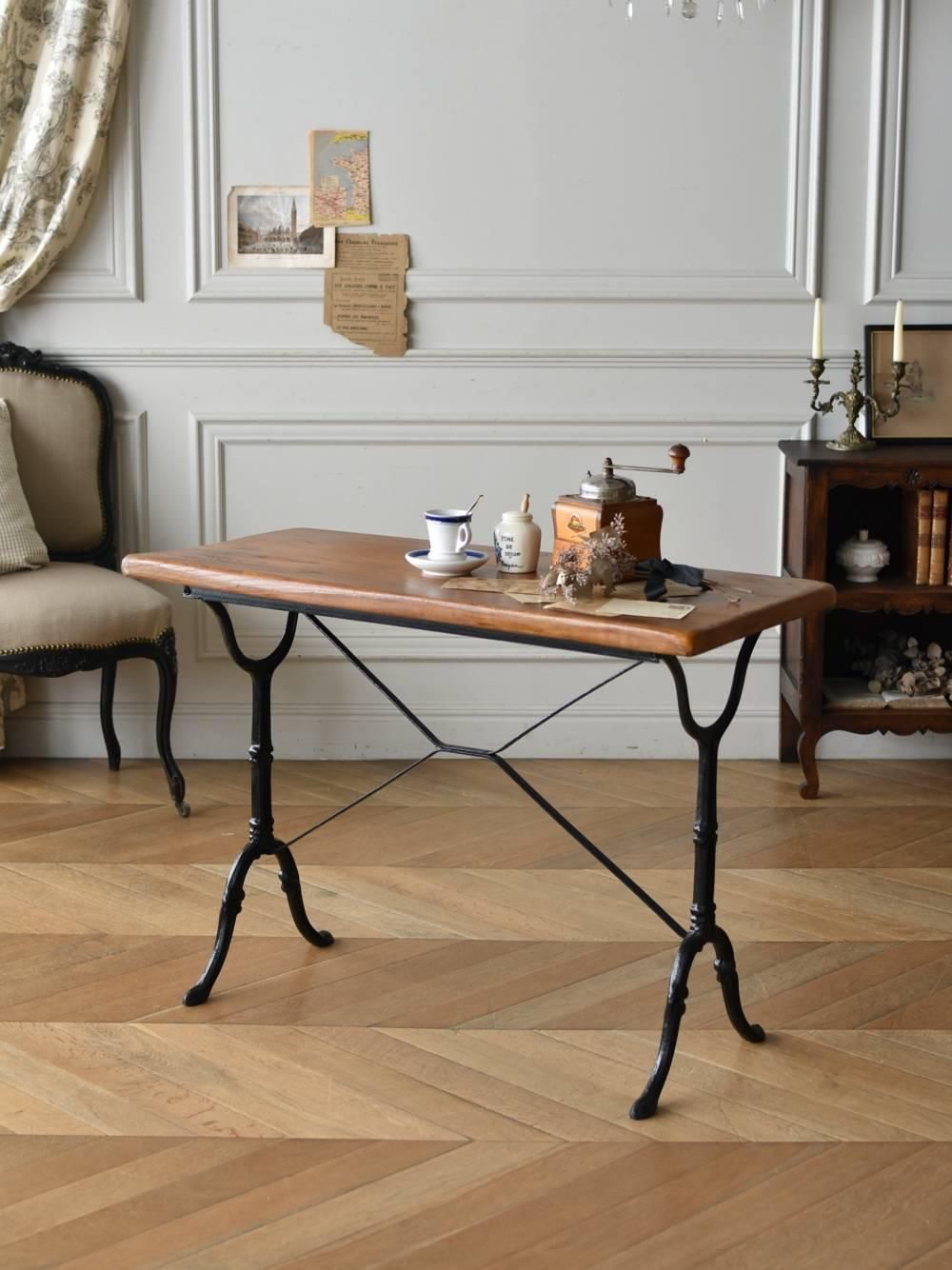 フランスアンティーク家具 鉄脚テーブル.10 インダストリアルインテリア