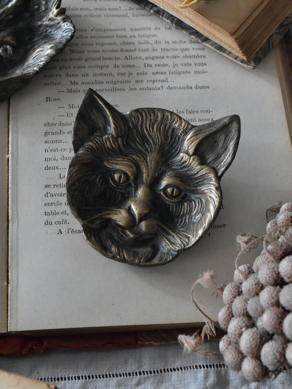 yu_and_a【き1】30 フランスアンティーク ブロンズ 猫 アンティーク