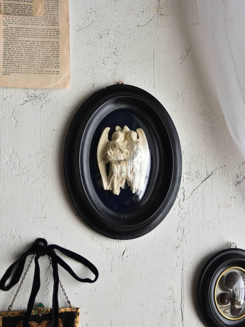 アンティークメダイヨン フランスアンティーク雑貨 ガラスドーム